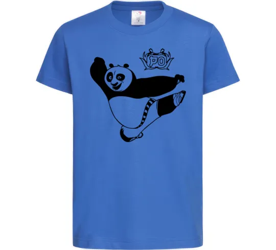 Дитяча футболка Панда По Яскраво-синій фото