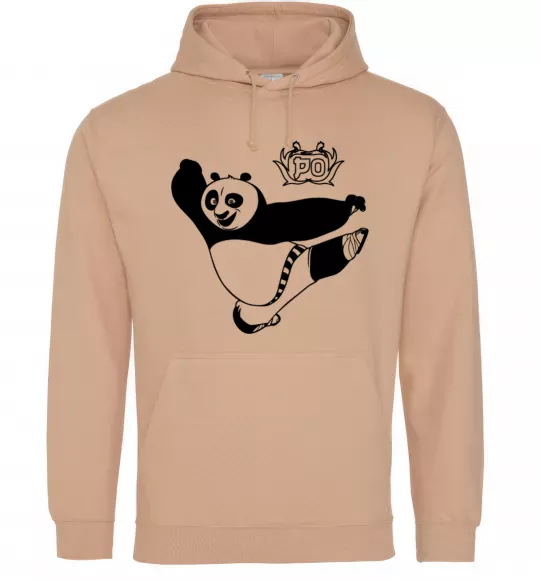 Мужская толстовка (худи) Панда По Песочный фото