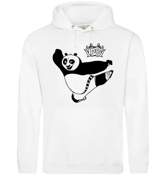 Жіноча толстовка (худі) Панда По Білий фото
