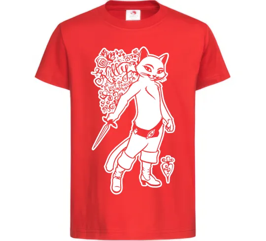 Детская футболка Kitty soft рaws Красный фото