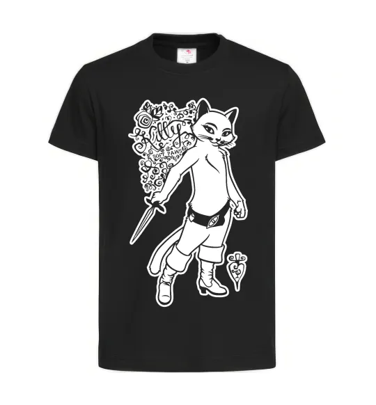 Дитяча футболка Kitty soft рaws Чорний фото