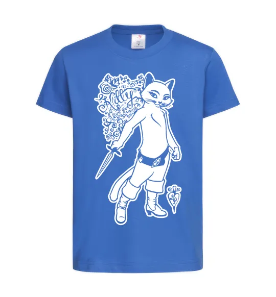 Дитяча футболка Kitty soft рaws Яскраво-синій фото