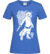 Жіноча футболка Kitty soft рaws Яскраво-синій фото
