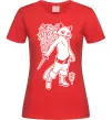 Жіноча футболка Kitty soft рaws Червоний фото