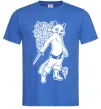 Мужская футболка Kitty soft рaws Ярко-синий фото