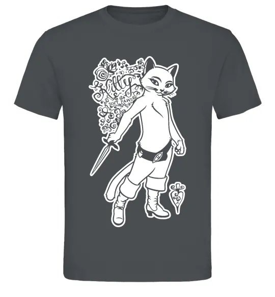 Мужская футболка Kitty soft рaws Графит фото