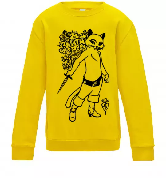 Детский Свитшот Kitty soft рaws Солнечно желтый фото