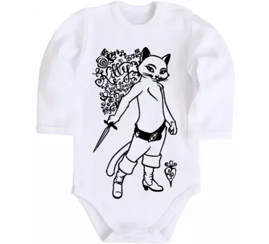 Детский боди Kitty soft рaws Белый фото