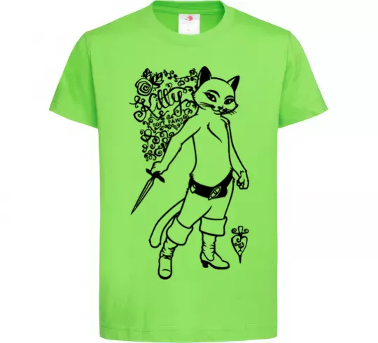 Детская футболка Kitty soft рaws Лаймовый фото