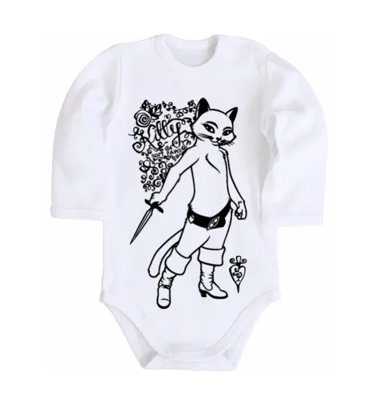 Детский боди Kitty soft рaws Белый фото
