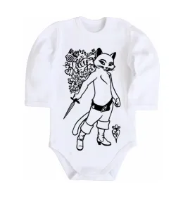Детский боди Kitty soft рaws Белый фото