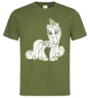 Чоловіча футболка Поні з короною (Єдиноріг) Оливковий Чоловіча футболка Поні з короною (Єдиноріг) Оливковий фото