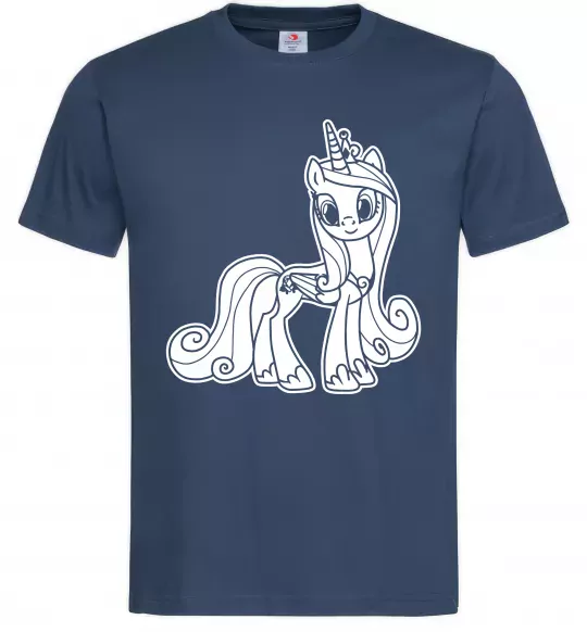 Чоловіча футболка Поні з короною (Єдиноріг) Темно-синій фото