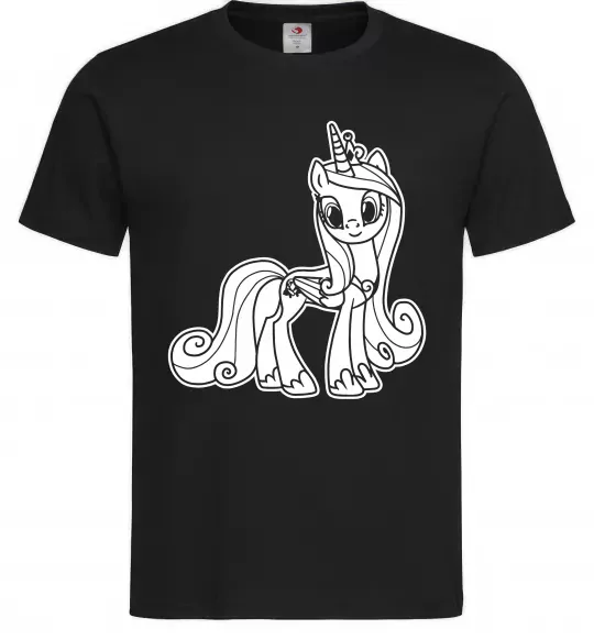 Чоловіча футболка Поні з короною (Єдиноріг) Чорний фото