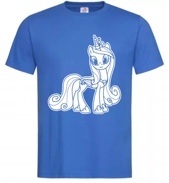 Чоловіча футболка Поні з короною (Єдиноріг) Яскраво-синій фото