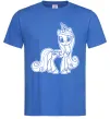 Чоловіча футболка Поні з короною (Єдиноріг) Яскраво-синій Чоловіча футболка Поні з короною (Єдиноріг) Яскраво-синій фото