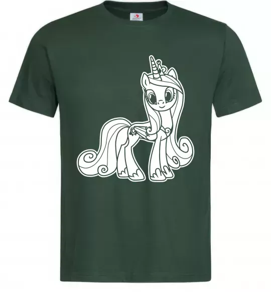 Чоловіча футболка Поні з короною (Єдиноріг) Темно-зелений фото