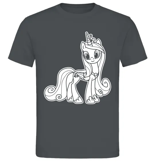 Чоловіча футболка Поні з короною (Єдиноріг) Графіт фото