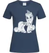 Женская футболка Поні з короною (Єдиноріг) Темно-синий фото