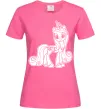 Женская футболка Поні з короною (Єдиноріг) Ярко-розовый фото