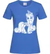 Женская футболка Поні з короною (Єдиноріг) Ярко-синий фото