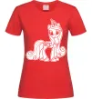 Женская футболка Поні з короною (Єдиноріг) Красный фото