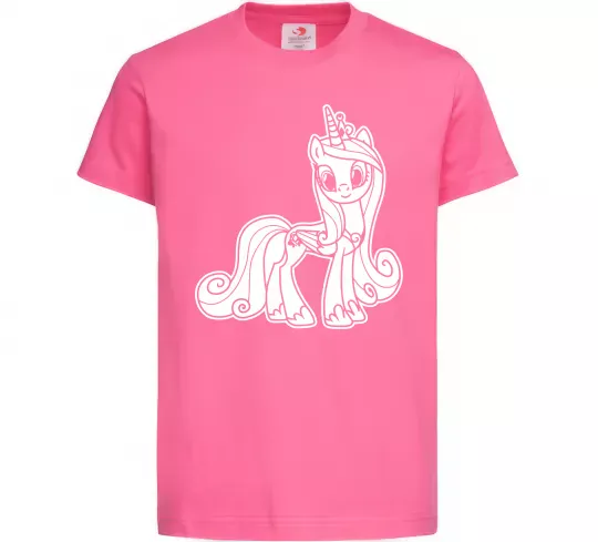 Детская футболка Поні з короною (Єдиноріг) Ярко-розовый фото
