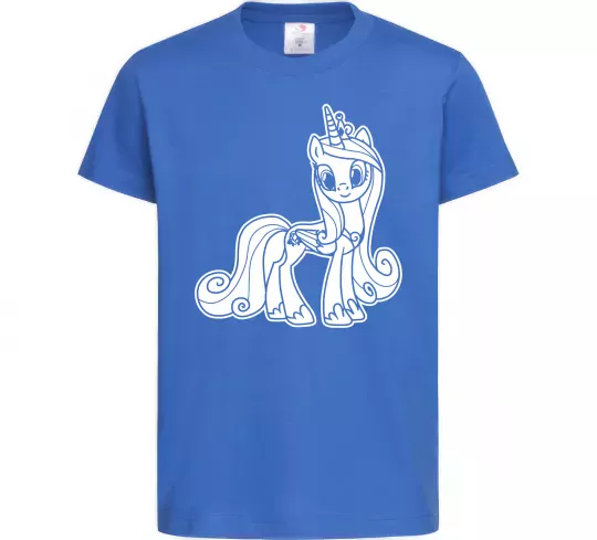 Детская футболка Поні з короною (Єдиноріг) Ярко-синий фото