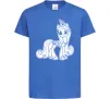 Детская футболка Поні з короною (Єдиноріг) Ярко-синий фото