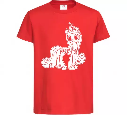 Детская футболка Поні з короною (Єдиноріг) Красный фото