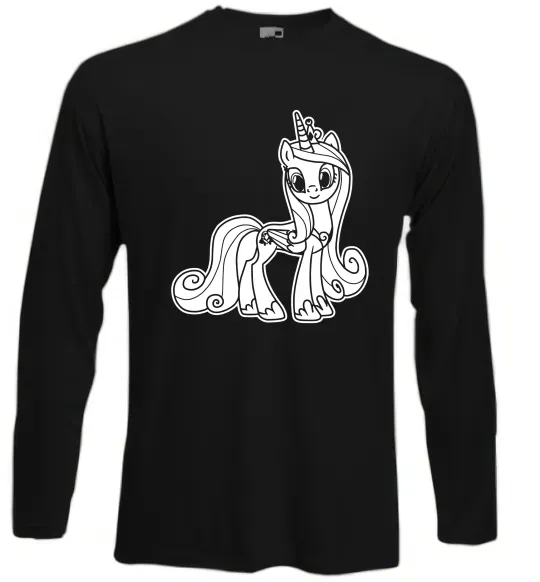Лонгслив Поні з короною (Єдиноріг) Черный фото