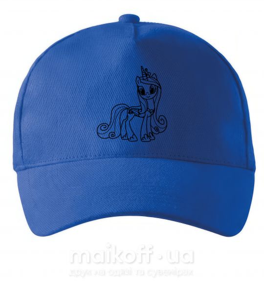 Кепка Пони с короной (единорог) Ярко-синий фото