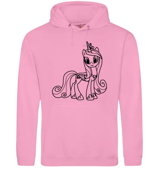 Мужская толстовка (худи) Поні з короною (Єдиноріг) Розовый фото