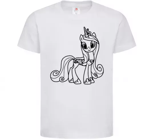 Детская футболка Поні з короною (Єдиноріг) Белый фото