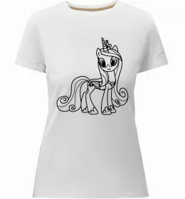 Женская премиум футболка Раріті Флаттершай та Пінкі Пай Белый фото