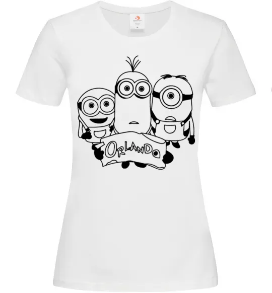 Жіноча футболка Міньойни Орландо Білий фото