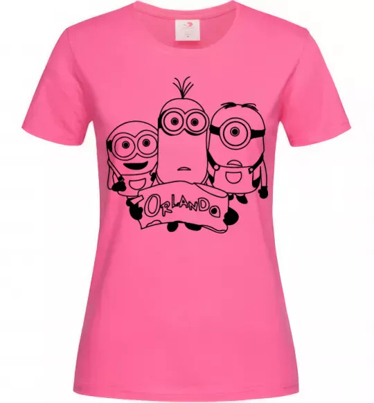 Жіноча футболка Міньойни Орландо Яскраво-рожевий фото