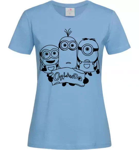 Жіноча футболка Міньойни Орландо Блакитний фото