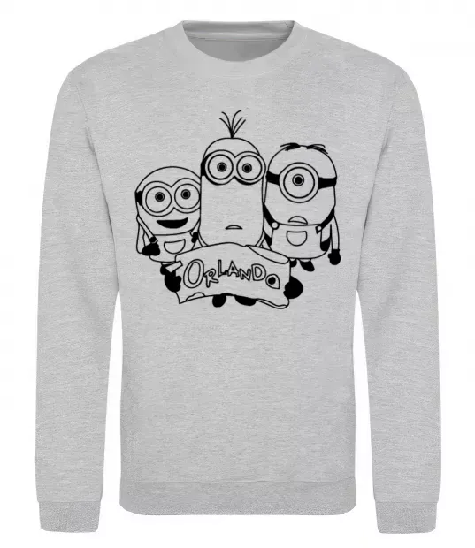 Світшот Міньойни Орландо Сірий меланж фото