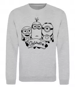 Світшот Міньойни Орландо Сірий меланж фото