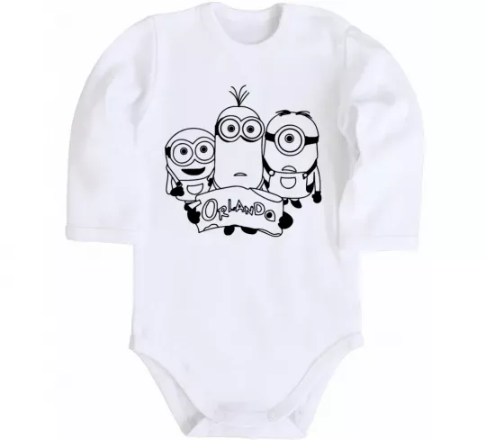 Дитячий бодік Міньойни Орландо Білий фото