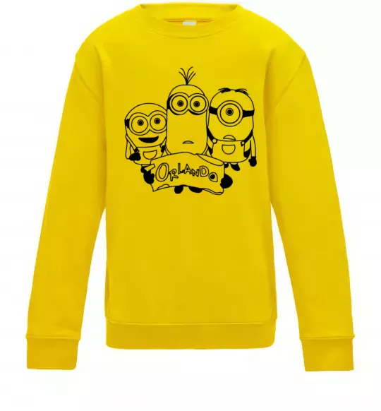 Детский Свитшот Міньойни Орландо Солнечно желтый фото