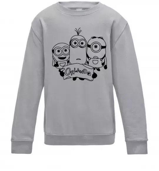 Детский Свитшот Міньойни Орландо Серый меланж фото