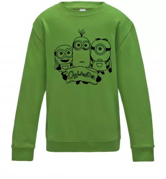 Детский Свитшот Міньойни Орландо Лаймовый фото