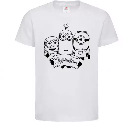 Детская футболка Міньойни Орландо Белый фото