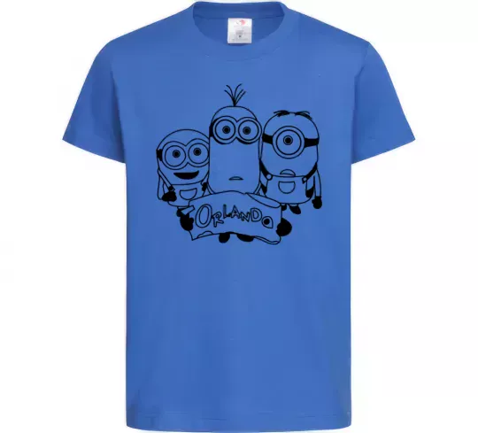 Детская футболка Міньойни Орландо Ярко-синий фото