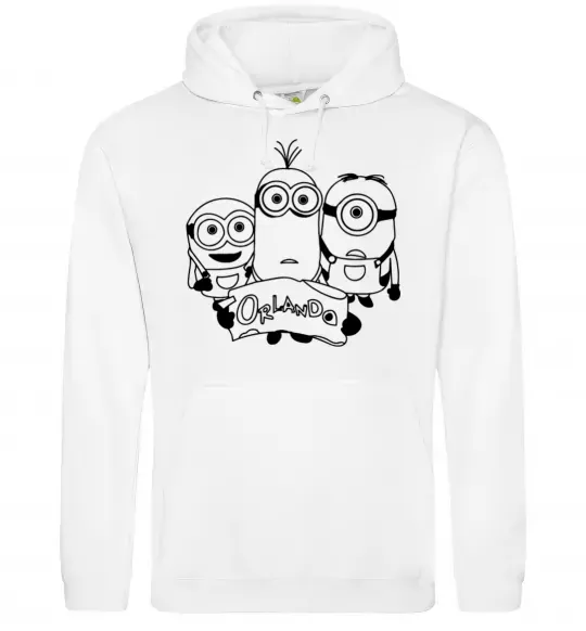Мужская толстовка (худи) Міньойни Орландо Белый фото