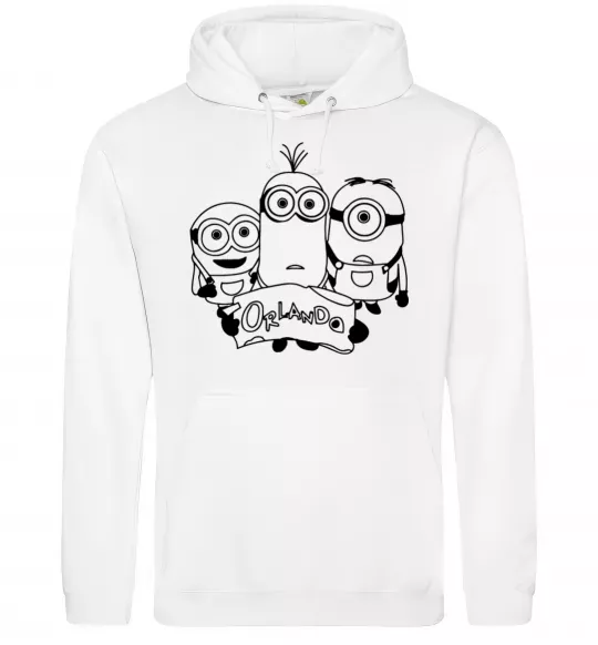 Жіноча толстовка (худі) Міньойни Орландо Білий фото