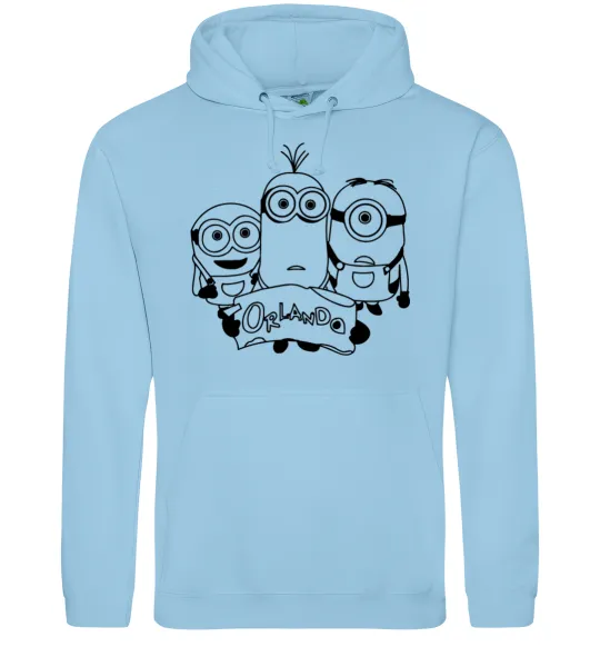 Жіноча толстовка (худі) Міньойни Орландо Блакитний фото