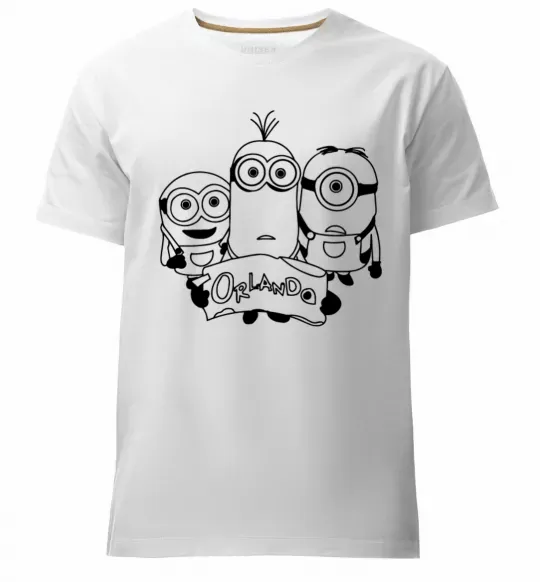 Чоловіча преміум футболка Міньойни Орландо Білий фото
